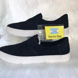 TOMS Lomas Men's Canvas Slip On Sneakers Sz9 black